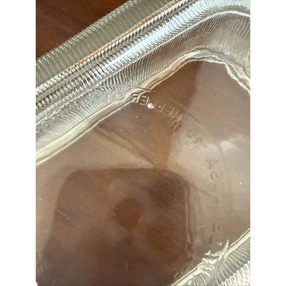VTG Heller by L&M Vignelli USA Clear Glass Ribbed Loaf Pan Bakeware 9.5